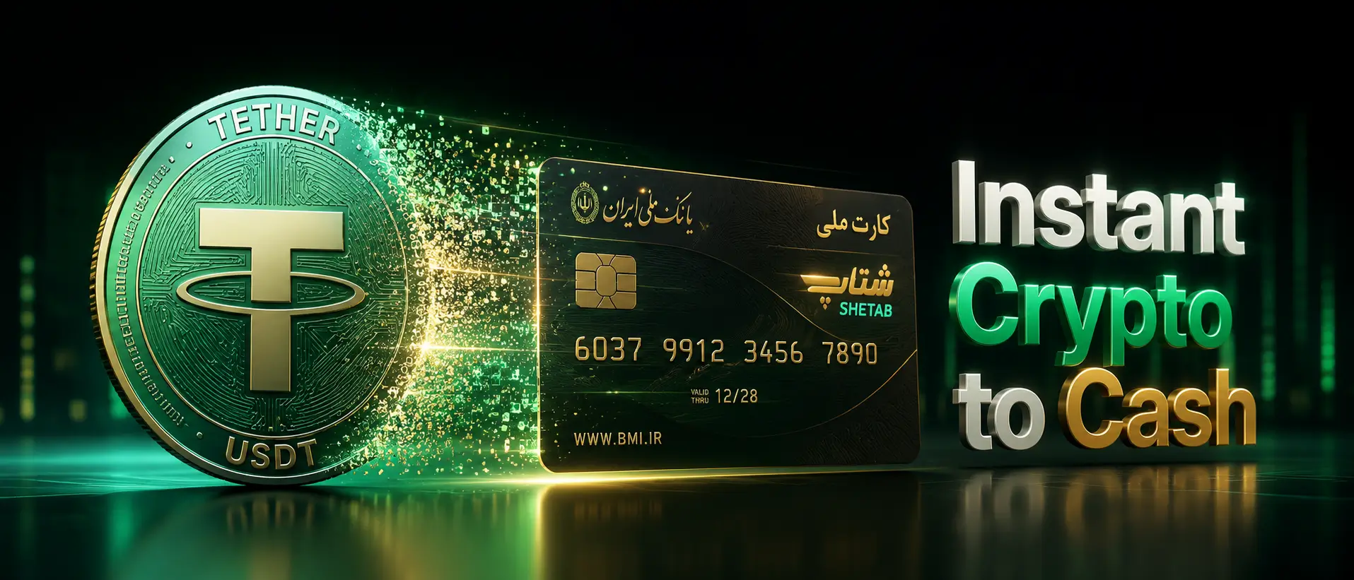 Convert Tether USDT to Iranian Rial at Soughat shop