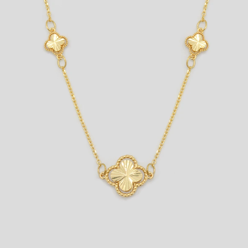 خرید گردنبند طلا ۱۸ عیار زنانه زنجیر فیگارو (۲.۱۳ گرم) - ارسال فوری به ایران